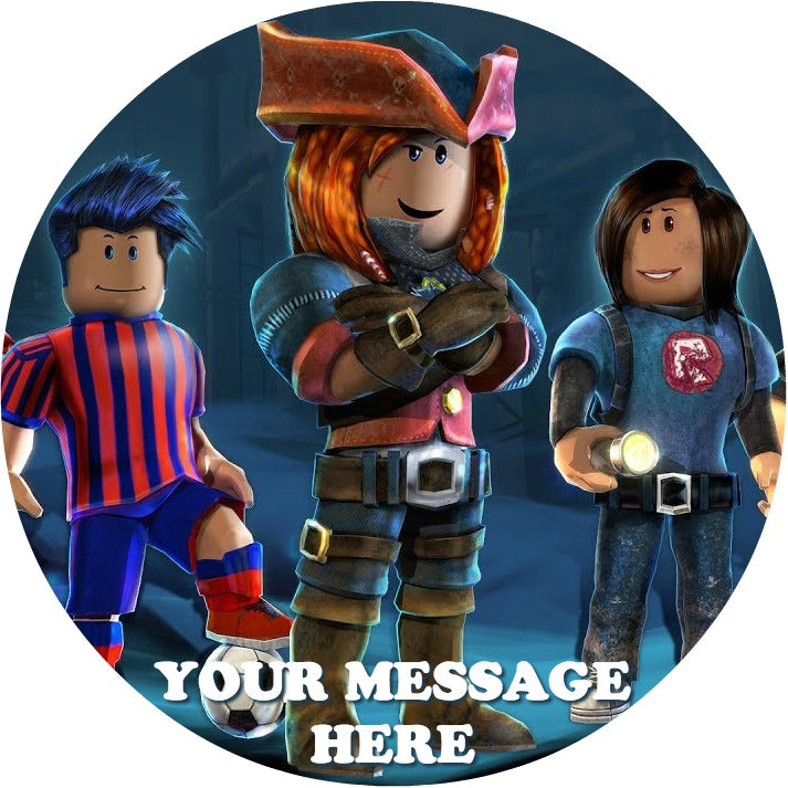 Roblox Edible Image Cake Topper Personalized Birthday Sheet Custom Frosting Round Circle