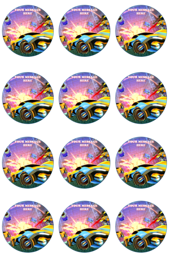 Rocket League Edible Cupcake Toppers (12 Images) Cake Image Icing Sugar Sheet Edible Cake Images