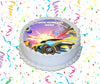 Rocket League Edible Image Cake Topper Personalized Birthday Sheet Custom Frosting Round Circle