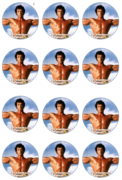 Rocky Balboa Edible Cupcake Toppers (12 Images) Cake Image Icing Sugar Sheet Edible Cake Images