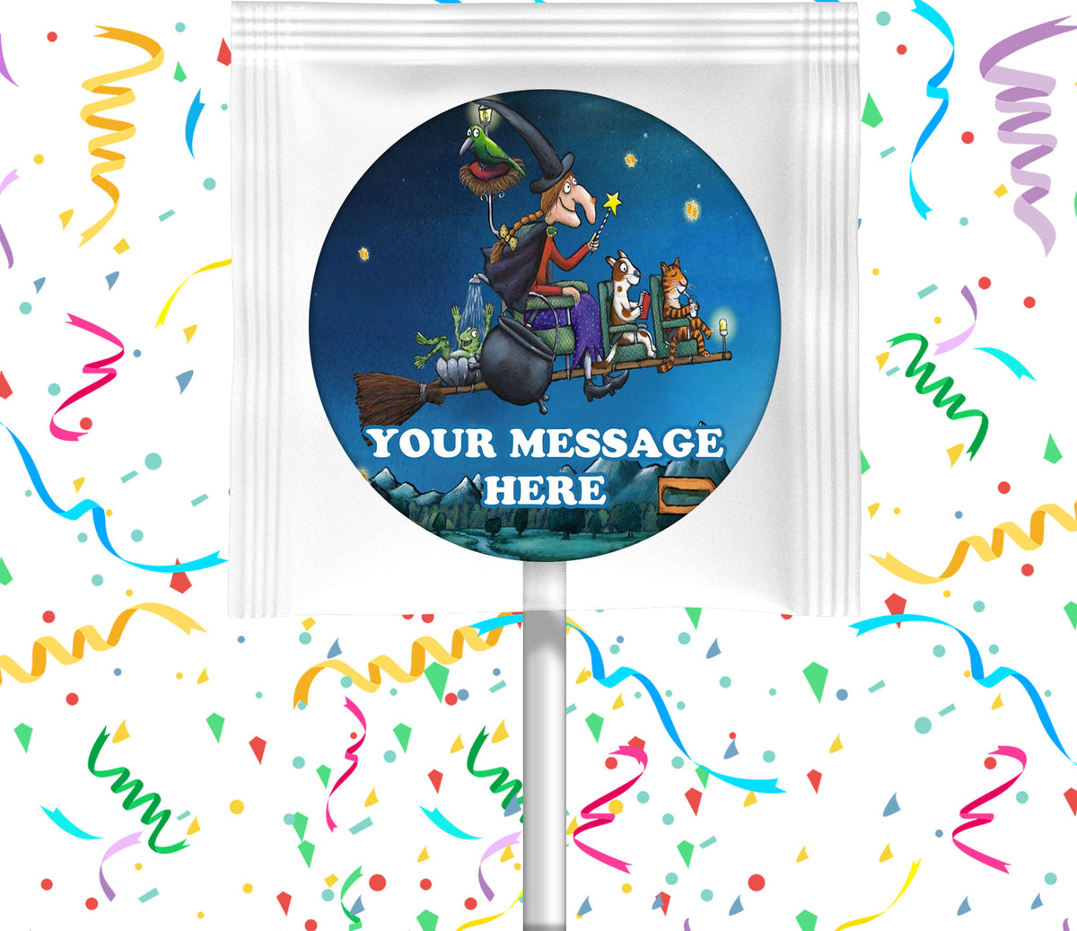 Room On The Broom Lollipops Party Favors Personalized Suckers 12 Pcs