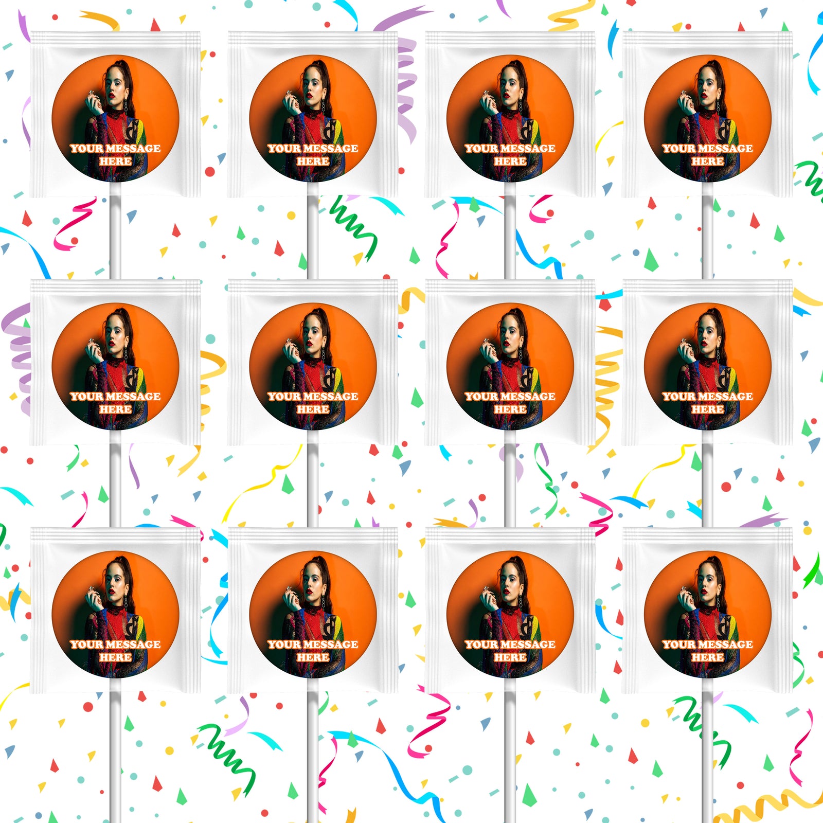 Rosalia Lollipops Party Favors Personalized Suckers 12 Pcs