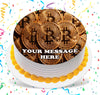 Bitcoin Edible Image Cake Topper Personalized Birthday Sheet Custom Frosting Round Circle