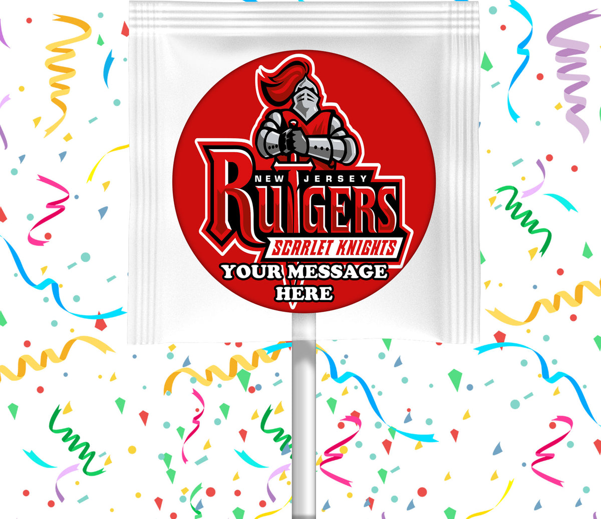 Rutgers Scarlet Knights Lollipops Party Favors Personalized Suckers 12 Pcs