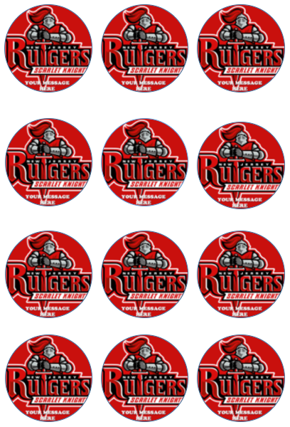 Rutgers Scarlet Knights Edible Cupcake Toppers (12 Images) Cake Image Icing Sugar Sheet Edible Cake Images