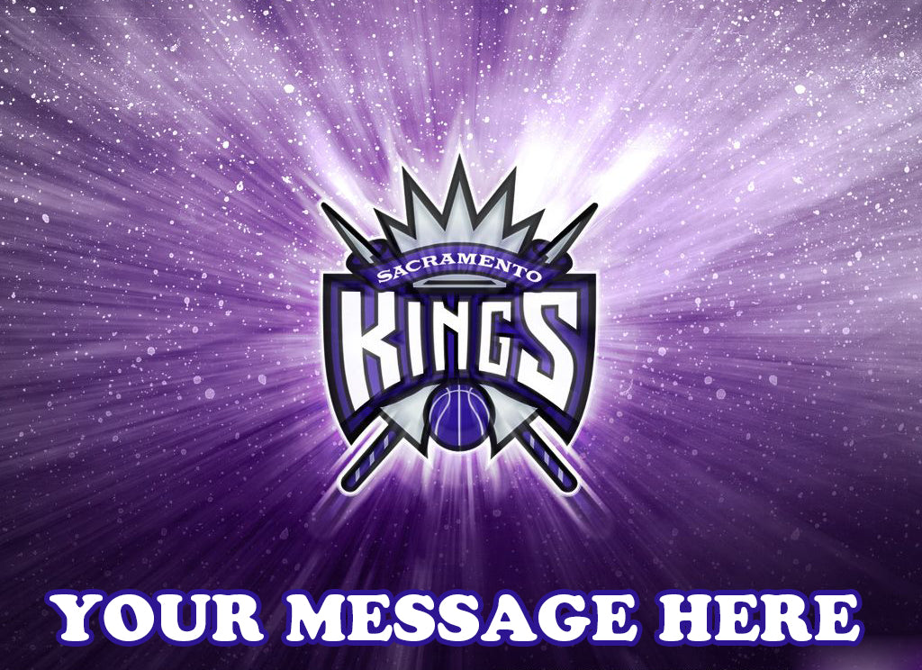 Sacramento Kings Edible Image Cake Topper Personalized Birthday Sheet Decoration Custom Party Frosting Transfer Fondant