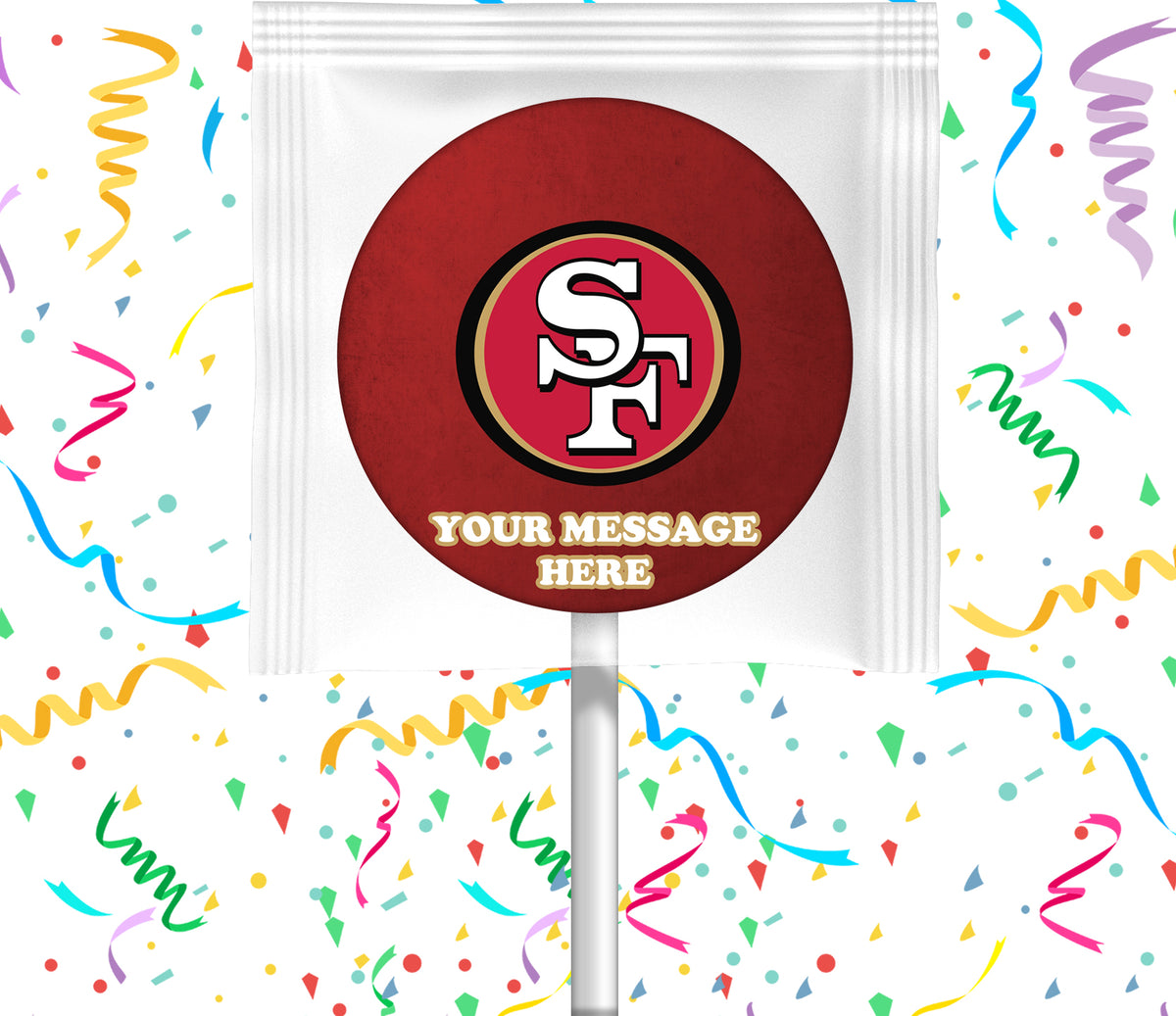 San Francisco 49ers Lollipops Party Favors Personalized Suckers 12 Pcs