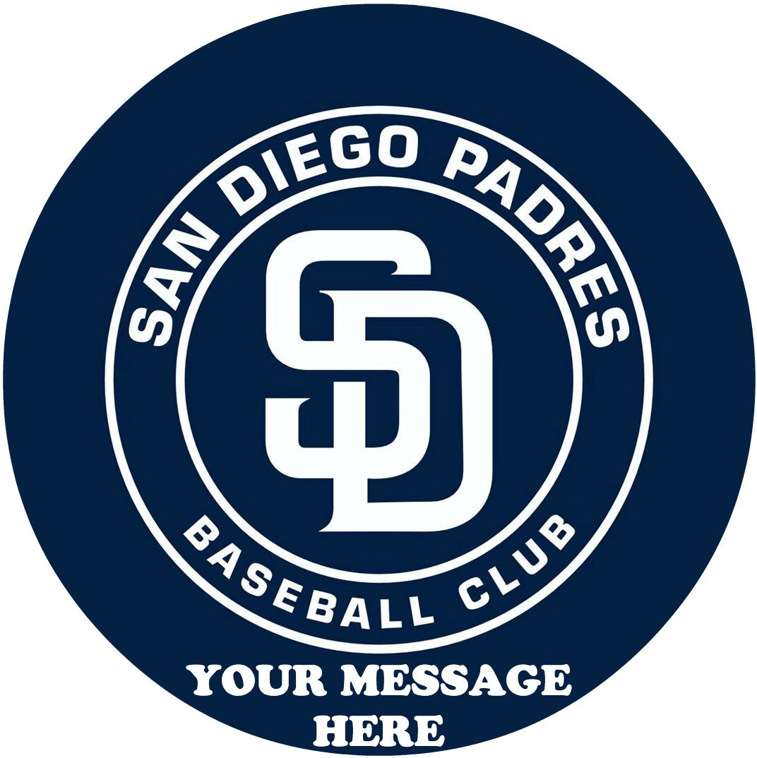 San Diego Padres Edible Image Cake Topper Personalized Birthday Sheet Custom Frosting Round Circle