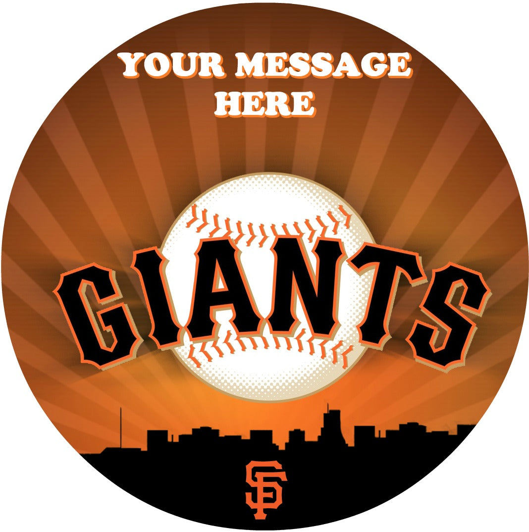 San Francisco Giants Edible Image Cake Topper Personalized Birthday Sheet Custom Frosting Round Circle