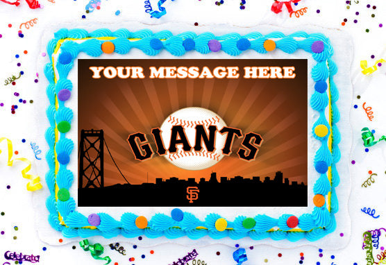 San Francisco Giants Edible Image Cake Topper Personalized Birthday Sheet Decoration Custom Party Frosting Transfer Fondant