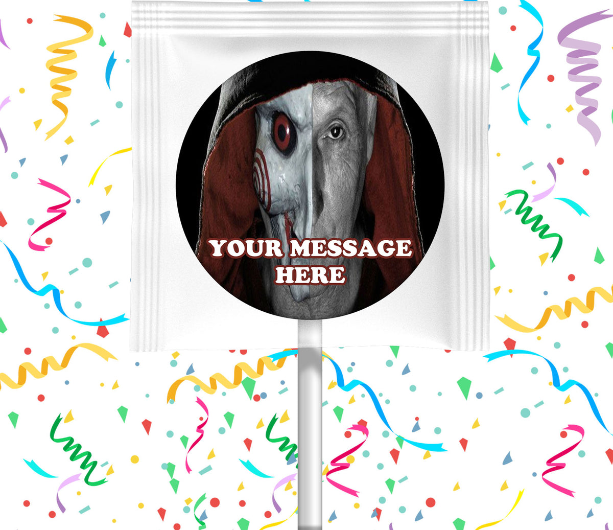 Saw Lollipops Party Favors Personalized Suckers 12 Pcs