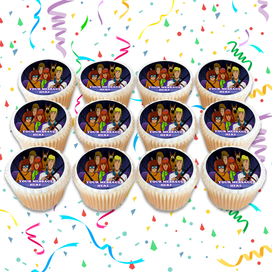 Scooby-Doo Edible Cupcake Toppers (12 Images) Cake Image Icing Sugar Sheet Edible Cake Images