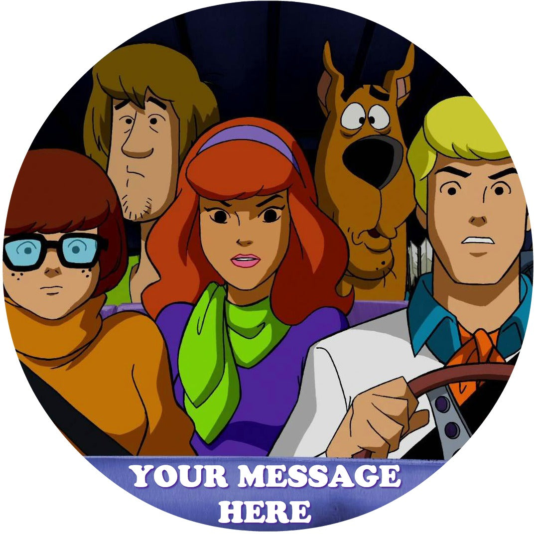 Scooby-Doo Edible Image Cake Topper Personalized Birthday Sheet Custom Frosting Round Circle