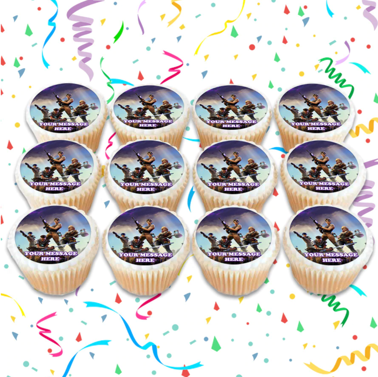 Fortnite Edible Cupcake Toppers (12 Images) Cake Image Icing Sugar Sheet