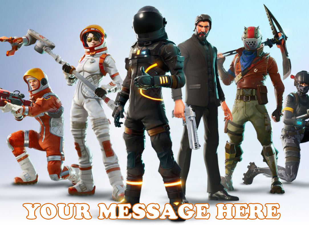 Fortnite Edible Image Cake Topper Personalized Birthday Sheet Decoration Custom Party Frosting Transfer Fondant