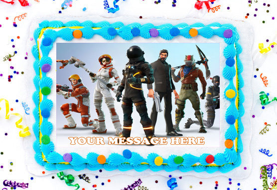 Fortnite Edible Image Cake Topper Personalized Birthday Sheet Decoration Custom Party Frosting Transfer Fondant