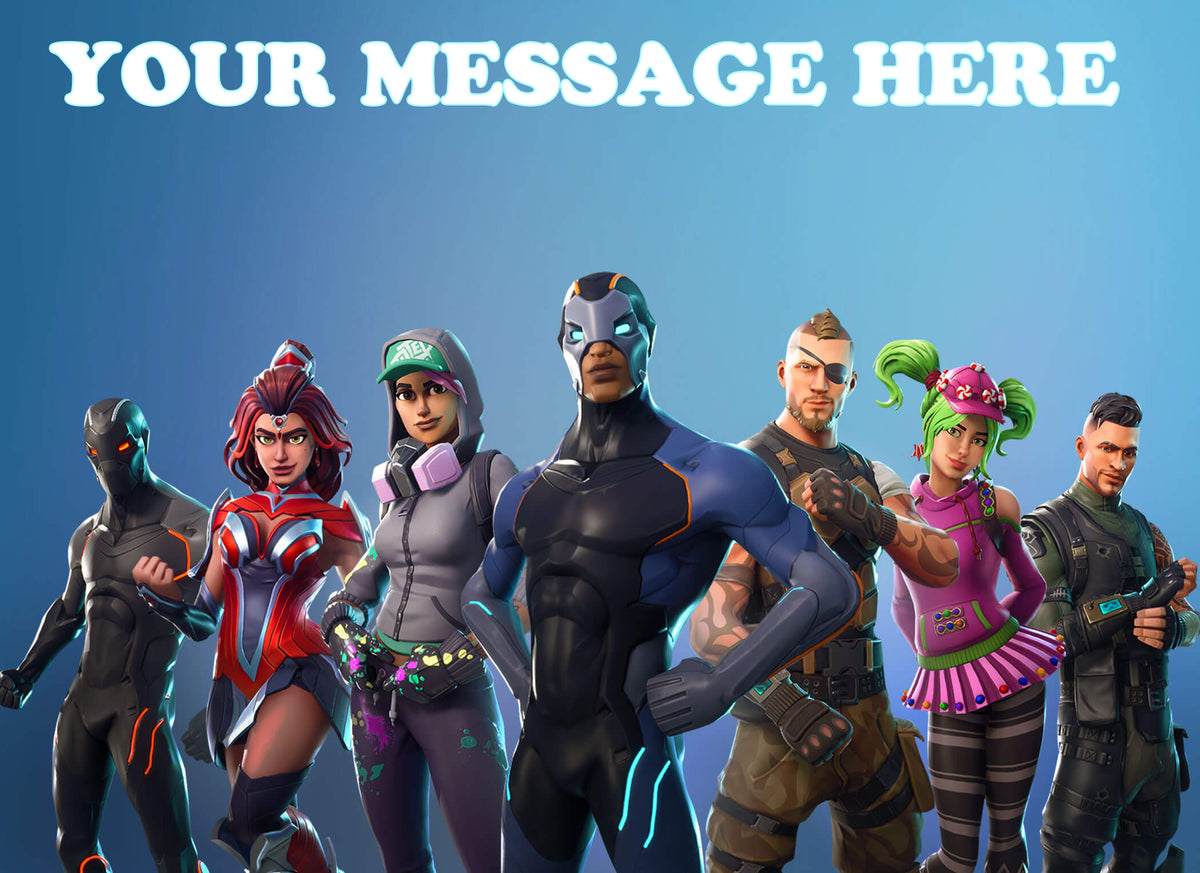 Fortnite Edible Image Cake Topper Personalized Birthday Sheet Decoration Custom Party Frosting Transfer Fondant