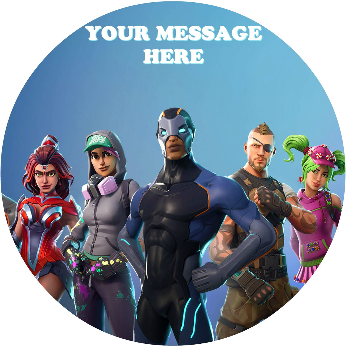 Fortnite Edible Image Cake Topper Personalized Birthday Sheet Custom Frosting Round Circle