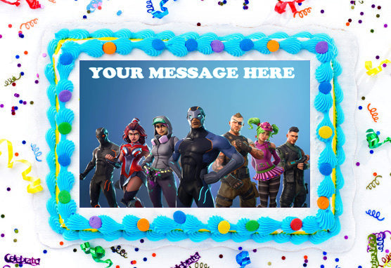 Fortnite Edible Image Cake Topper Personalized Birthday Sheet Decoration Custom Party Frosting Transfer Fondant