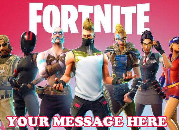 Fortnite Edible Image Cake Topper Personalized Birthday Sheet Decoration Custom Party Frosting Transfer Fondant