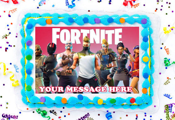 Fortnite Edible Image Cake Topper Personalized Birthday Sheet Decoration Custom Party Frosting Transfer Fondant