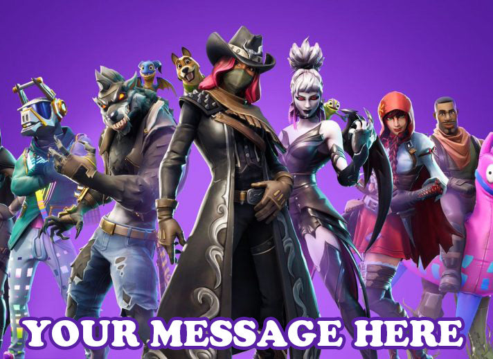 Fortnite Edible Image Cake Topper Personalized Birthday Sheet Decoration Custom Party Frosting Transfer Fondant