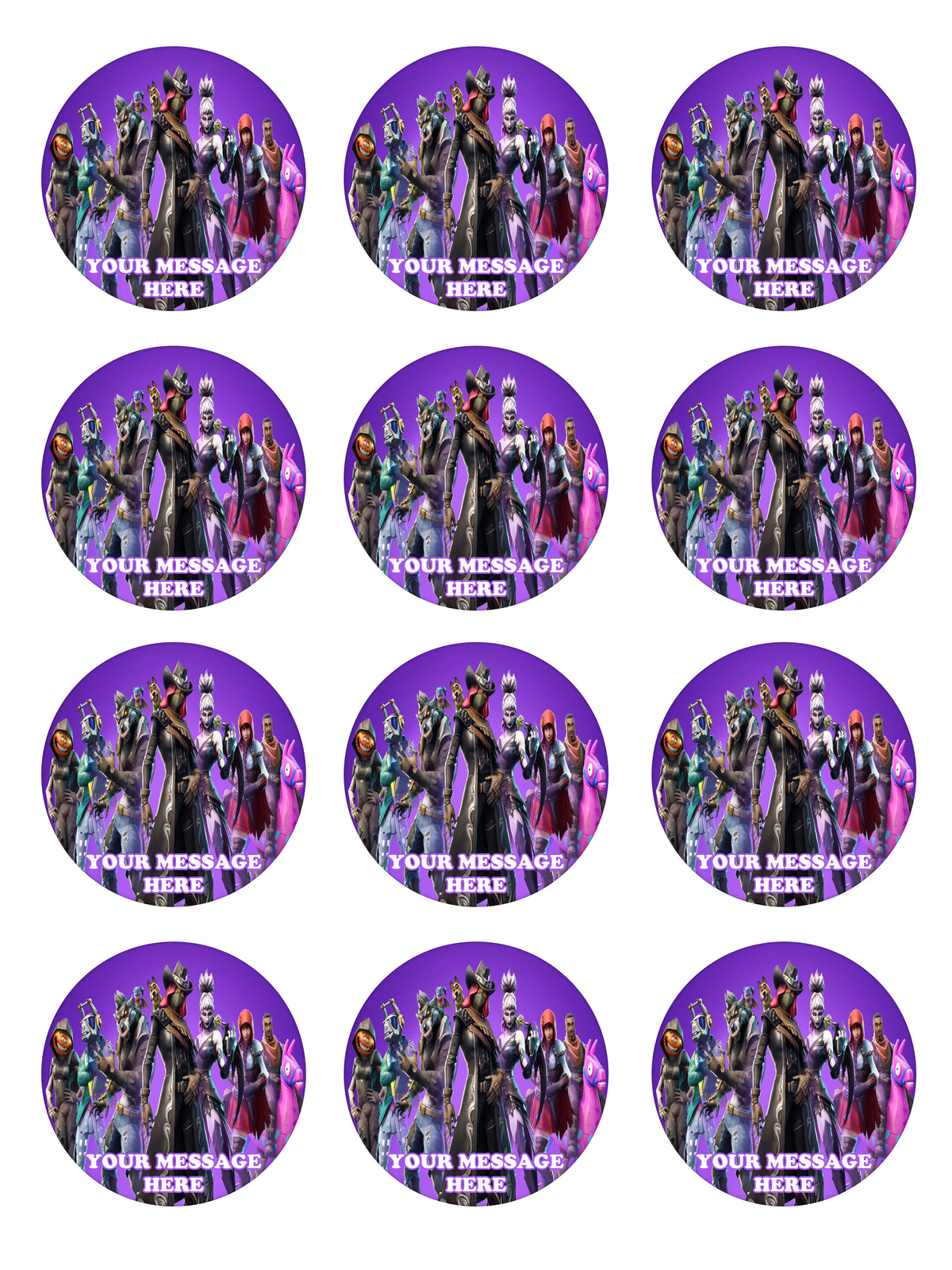 Fortnite Edible Cupcake Toppers (12 Images) Cake Image Icing Sugar Sheet