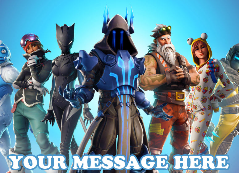 Fortnite Edible Image Cake Topper Personalized Birthday Sheet Decoration Custom Party Frosting Transfer Fondant