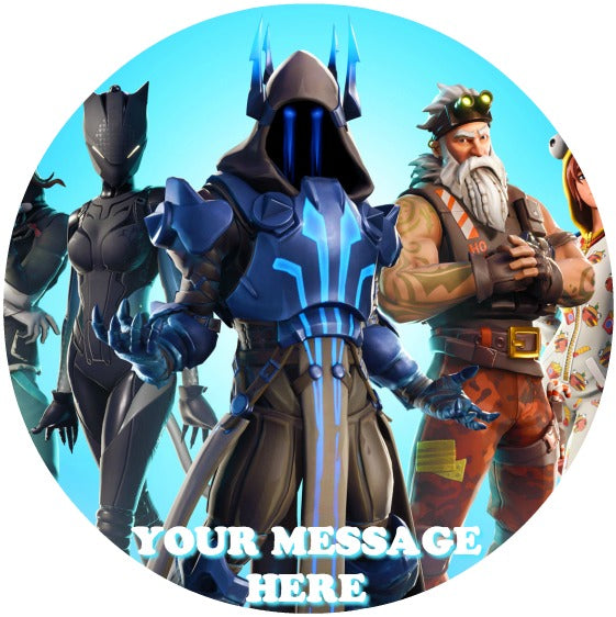 Fortnite Edible Image Cake Topper Personalized Birthday Sheet Custom Frosting Round Circle