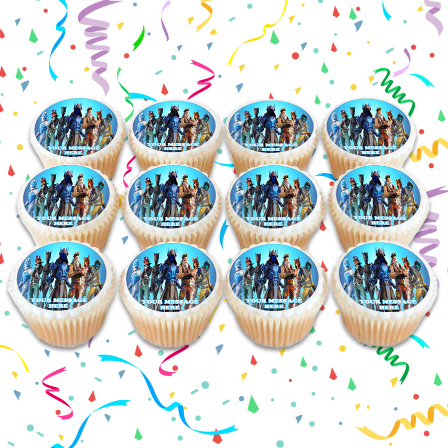 Fortnite Edible Cupcake Toppers (12 Images) Cake Image Icing Sugar Sheet