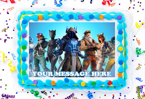 Fortnite Edible Image Cake Topper Personalized Birthday Sheet Decoration Custom Party Frosting Transfer Fondant