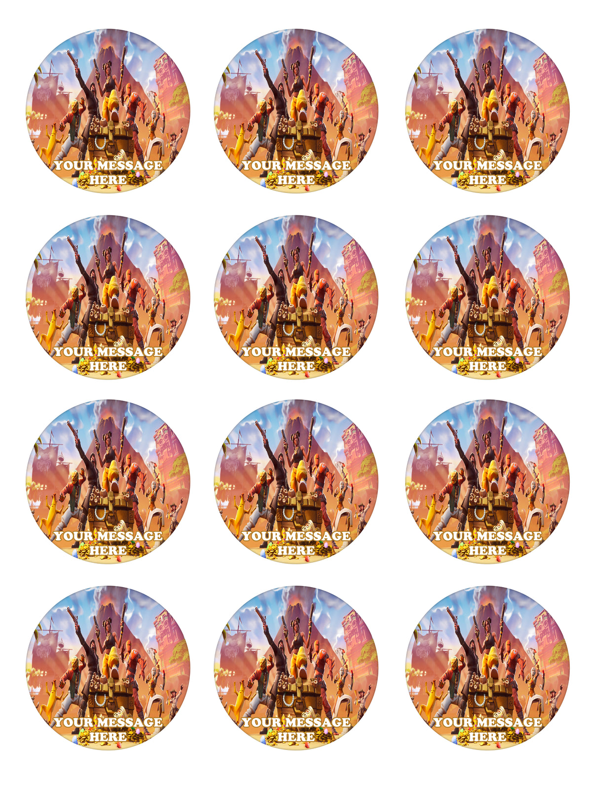 Fortnite Edible Cupcake Toppers (12 Images) Cake Image Icing Sugar Sheet