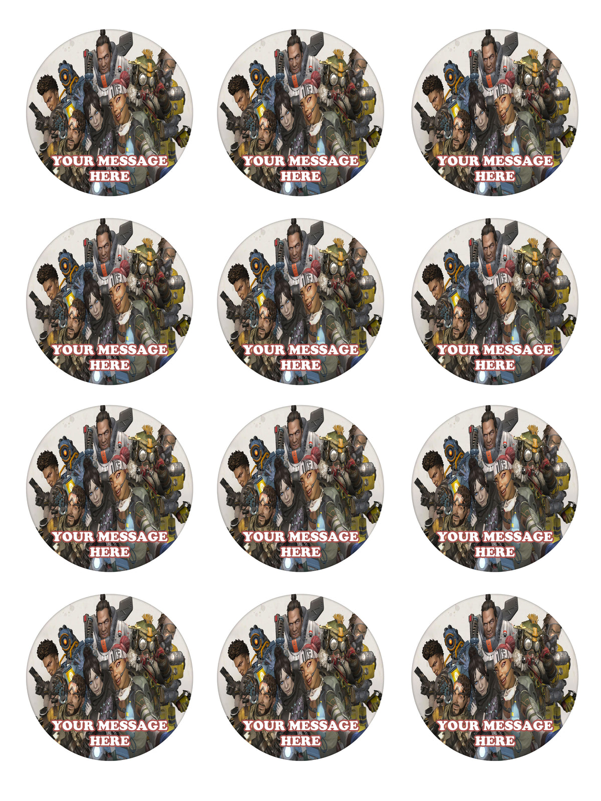 Apex Legends Party Favors Supplies Decorations Stickers 12 Pcs
