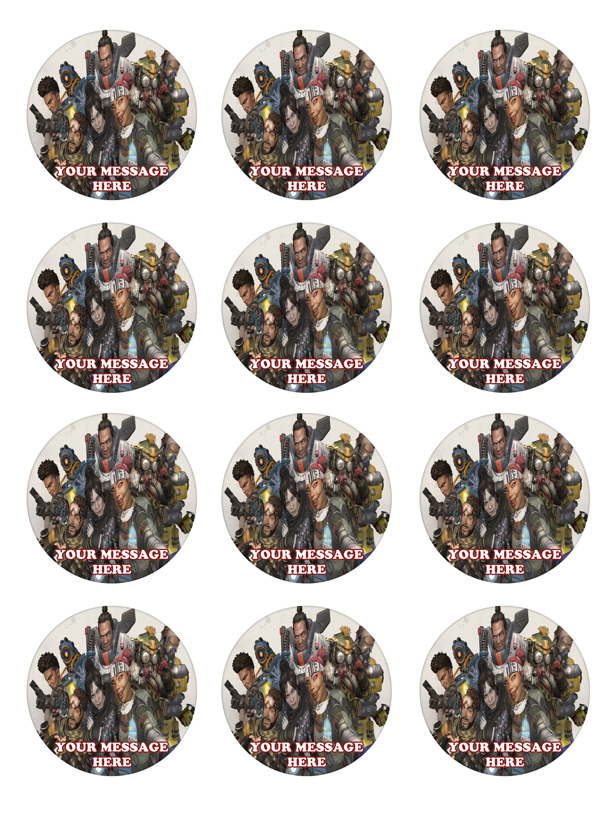 Apex Legends Edible Cupcake Toppers (12 Images) Cake Image Icing Sugar Sheet