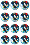 Shadow The Hedgehog Edible Cupcake Toppers (12 Images) Cake Image Icing Sugar Sheet Edible Cake Images