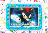 Shadow The Hedgehog Edible Image Cake Topper Personalized Birthday Sheet Decoration Custom Party Frosting Transfer Fondant