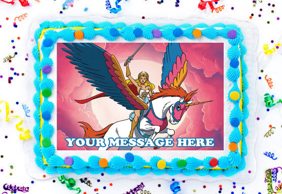 She-Ra Edible Image Cake Topper Personalized Birthday Sheet Decoration Custom Party Frosting Transfer Fondant