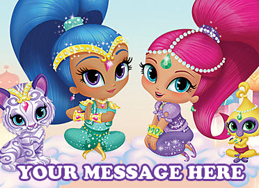 Shimmer And Shine Edible Image Cake Topper Personalized Birthday Sheet Decoration Custom Party Frosting Transfer Fondant