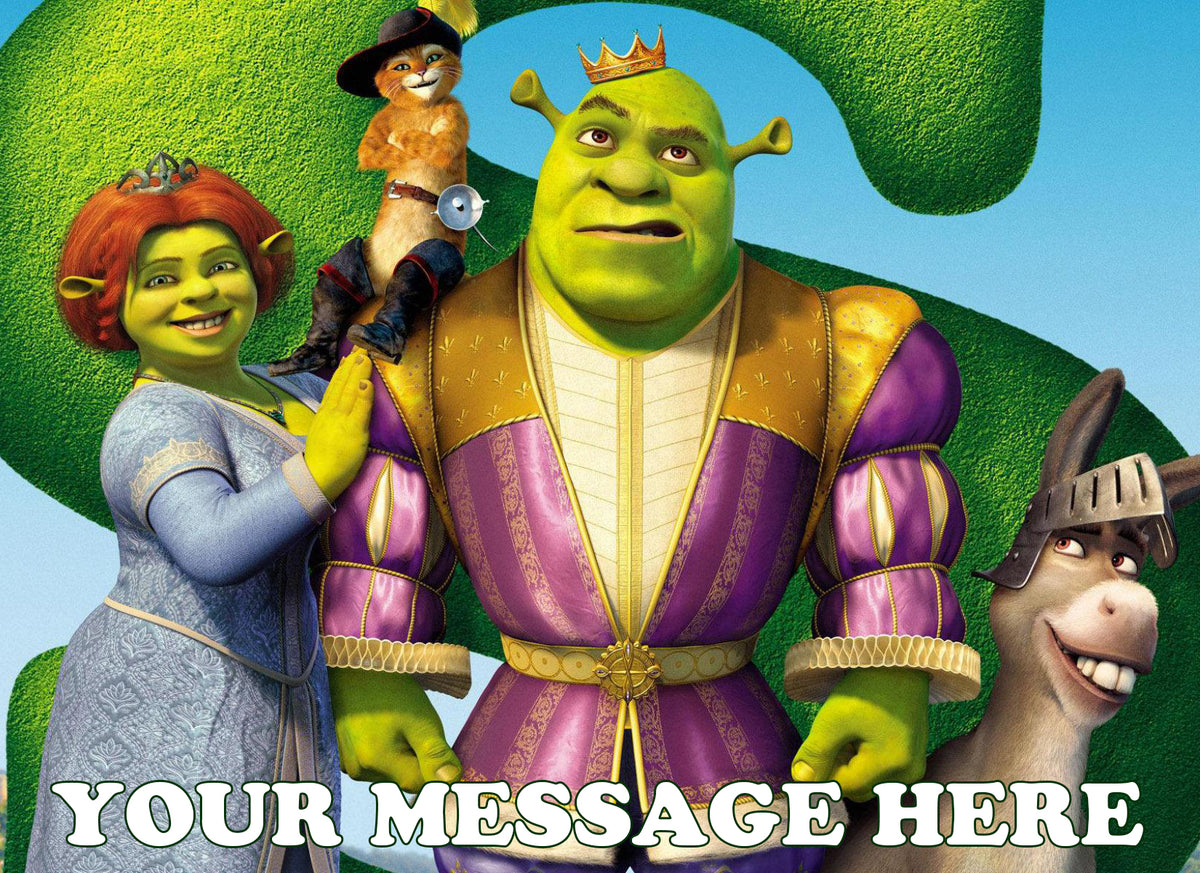 Shrek Edible Image Cake Topper Personalized Birthday Sheet Decoration Custom Party Frosting Transfer Fondant