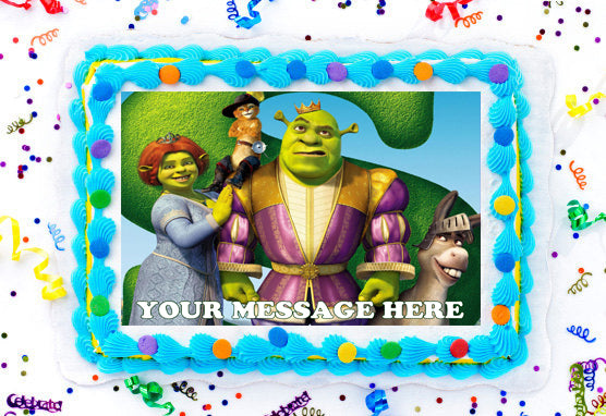 Shrek Edible Image Cake Topper Personalized Birthday Sheet Decoration Custom Party Frosting Transfer Fondant