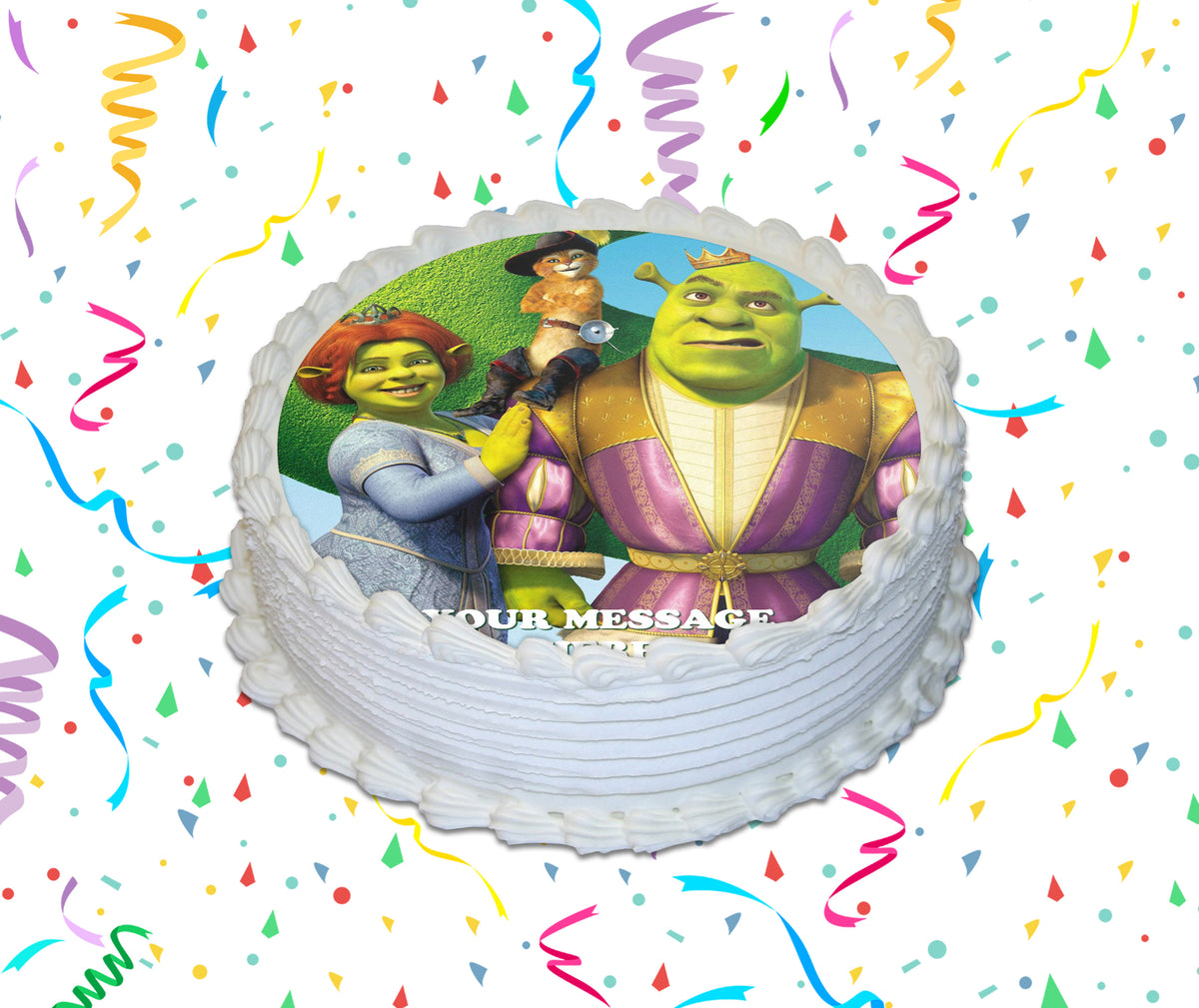 Shrek Edible Image Cake Topper Personalized Birthday Sheet Custom Frosting Round Circle