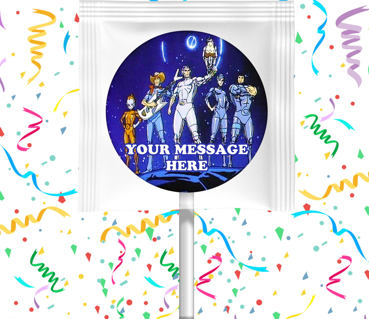 Silverhawks Lollipops Party Favors Personalized Suckers 12 Pcs