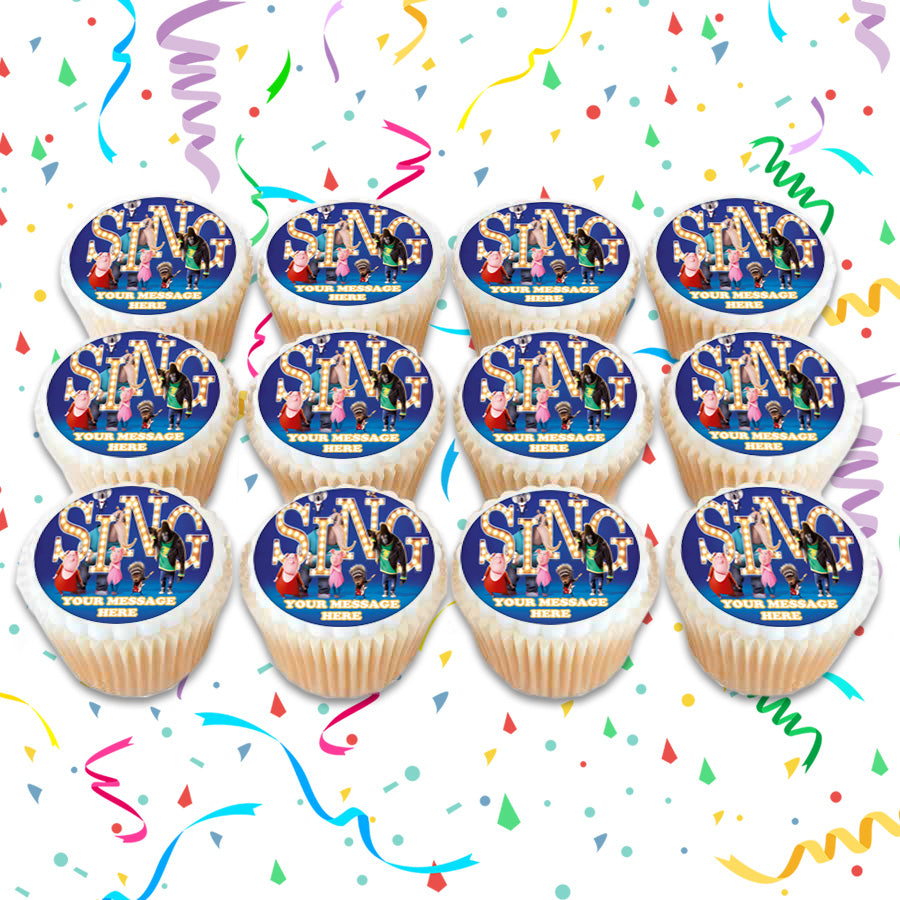 Sing Edible Cupcake Toppers (12 Images) Cake Image Icing Sugar Sheet Edible Cake Images