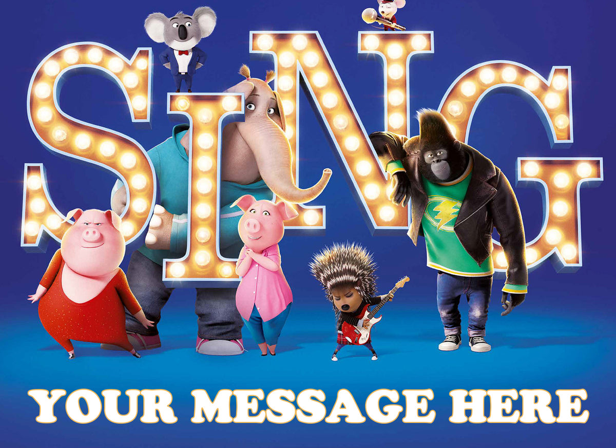 Sing Edible Image Cake Topper Personalized Birthday Sheet Decoration Custom Party Frosting Transfer Fondant