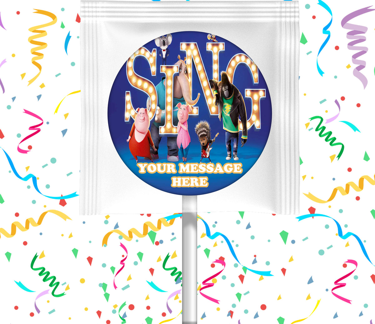 Sing Lollipops Party Favors Personalized Suckers 12 Pcs