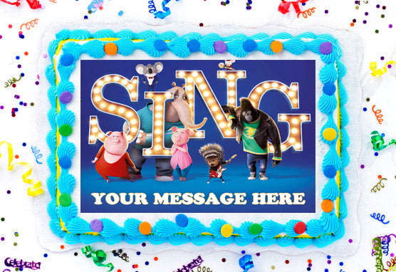 Sing Edible Image Cake Topper Personalized Birthday Sheet Decoration Custom Party Frosting Transfer Fondant