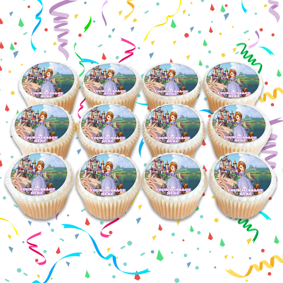 Sofia The First Edible Cupcake Toppers (12 Images) Cake Image Icing Sugar Sheet Edible Cake Images