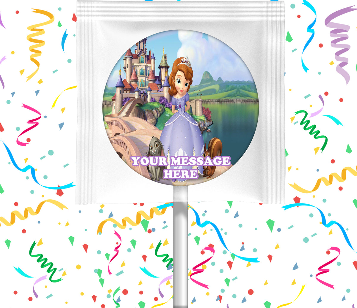 Sofia The First Lollipops Party Favors Personalized Suckers 12 Pcs