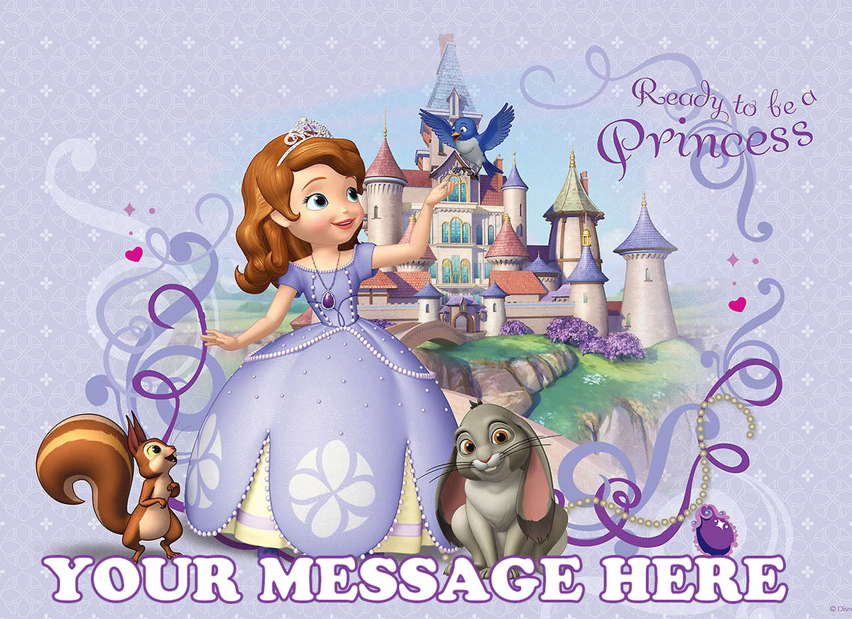 Sofia The First Edible Image Cake Topper Personalized Birthday Sheet Decoration Custom Party Frosting Transfer Fondant