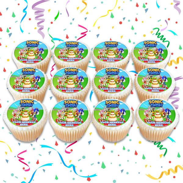 Sonic The Hedgehog Birthday Cupcake Toppers